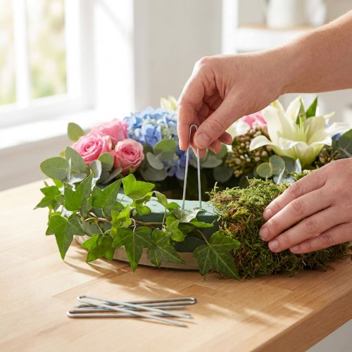 Ivy-nåle 60 mm galvaniserede blomsternåle til klatreplanter 400 g | Floristik24.dk
