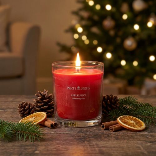 Duftlys i glas duftlys Juleæblekrydderi H8cm | Floristik24.dk