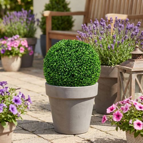 Buksbom kugle kunstig buksbom grøn Ø38cm H35cm | Floristik24.dk
