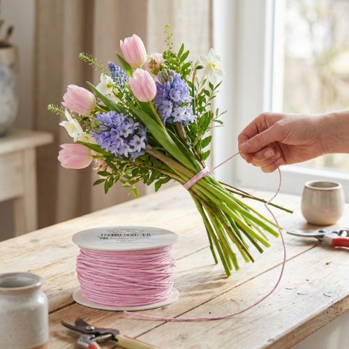 Artikel Papirsnor trådviklet Ø2mm 100m pink