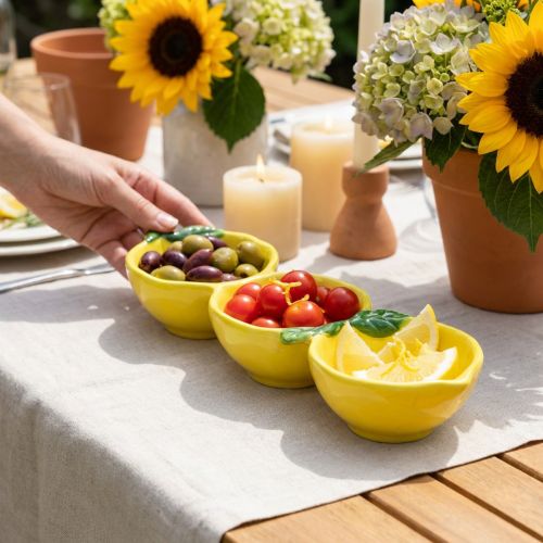 Artikel Tapas skåle keramisk citron bordpynt 28,5cm H4cm