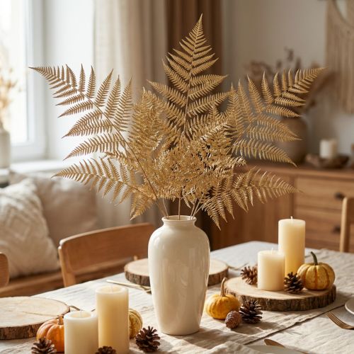 Tørrede blomster dekorative bregnetørrede bregneblade 70cm 10 stk | Floristik24.dk