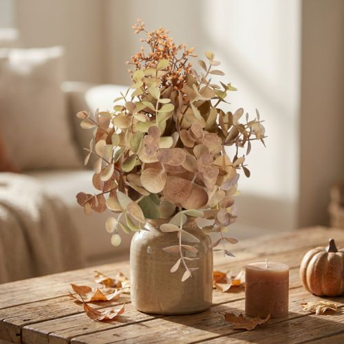 Artikel Kunstig blomsterbuket eukalyptusdekoration 30 cm med knopper