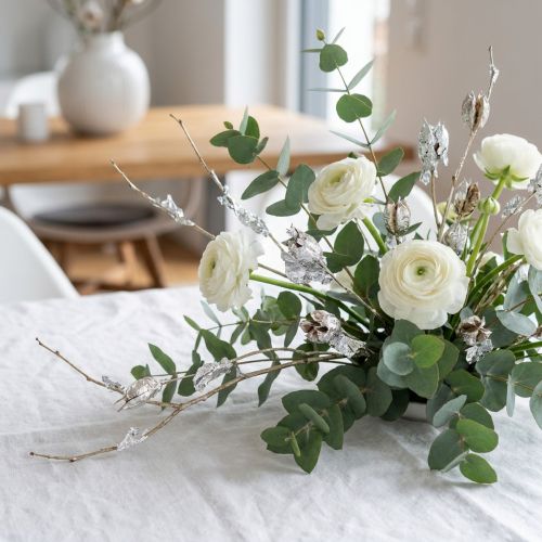 Sølv blade 100 stk | Floristik24.dk