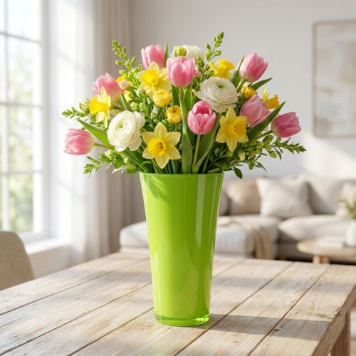Artikel Vase “Fizzy” Ø20cm H35cm æblegrøn 1 stk