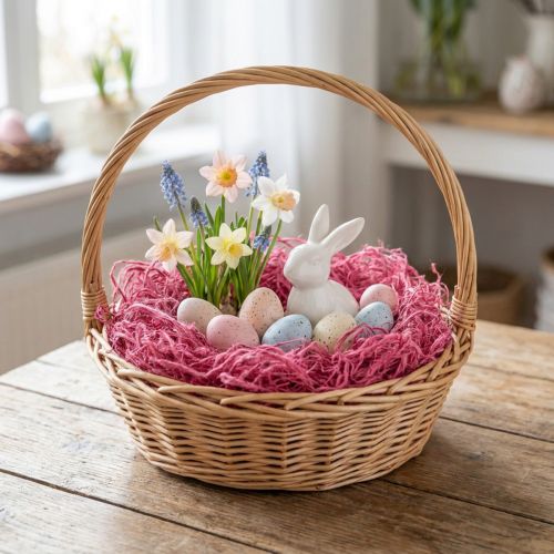 Artikel Mulberry Bomuld Rosa 150g Raffia Dekoration Naturlig