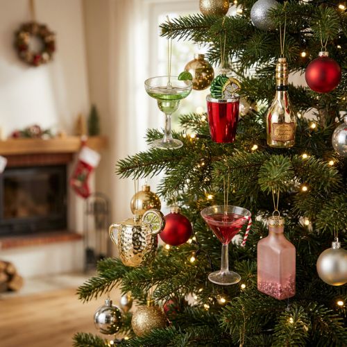 Mini cocktailpynt til juletræet, 14 cm, 6 stk. | Floristik24.dk