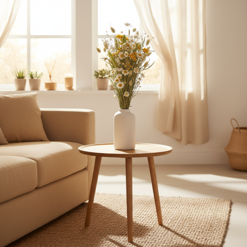 Artikel Tørret blomsterbuket, elegant tørret blomsterbuket til stuen, 50 cm