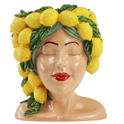 Artikel Kvinde buste plantepotte citron dekoration Middelhavet H21.5cm
