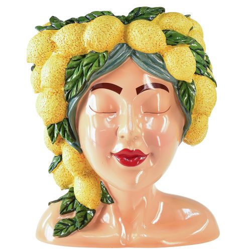 Floristik24 Kvinde buste plantepotte citron dekoration Middelhavet H29cm