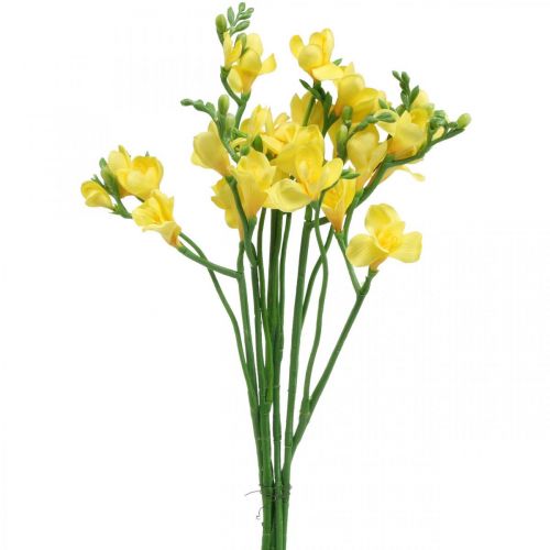 Artikel Fresiaer, kunstige blomster, fresiaer i bundt gul L64cm 6stk