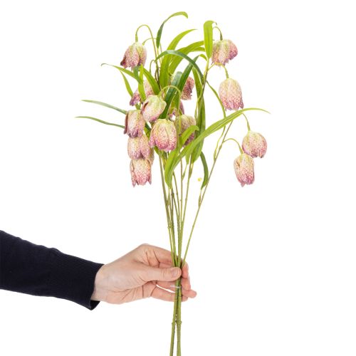 Artikel Kunstig fritillariablomst, delikat dekoration til opholdsrum, 60 cm, 3 stk.