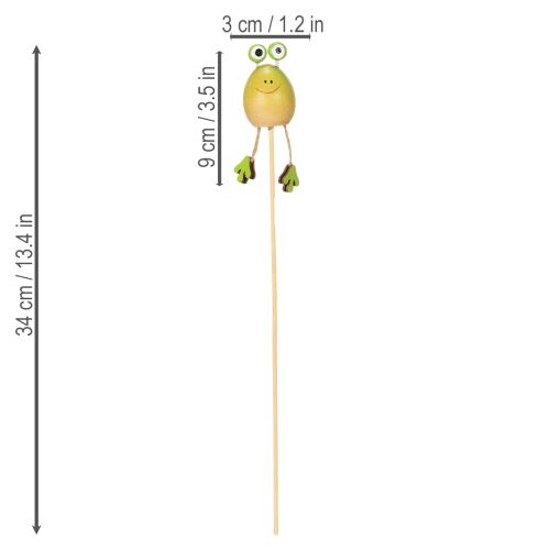 Artikel Frøhavepæle til dekoration af plantepotter om foråret eller sommeren, 34 cm, 6 stk.