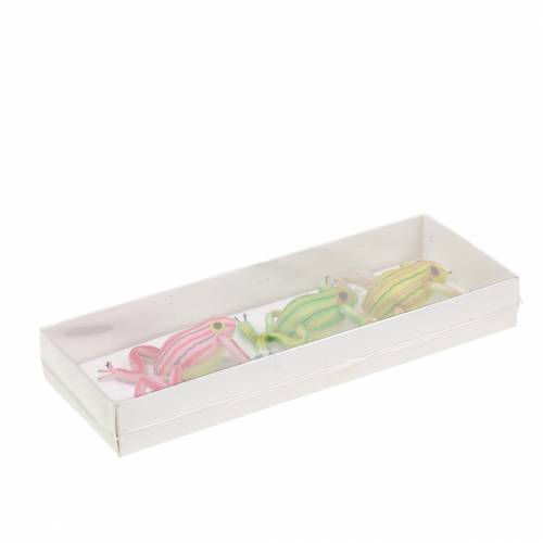 Artikel Dekorative frøer sorteret med wire 7cm 3stk