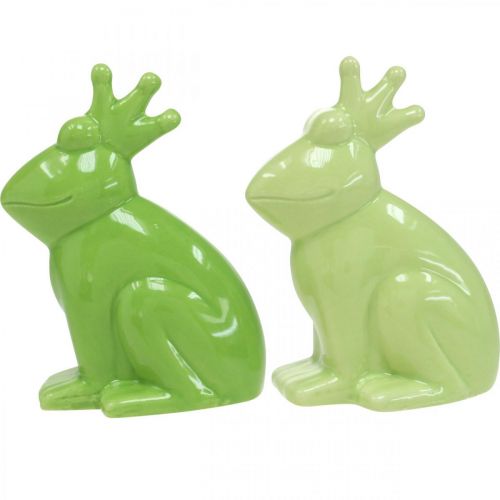 Artikel Keramisk frødekorationsfigur, frøprins sommerdekoration 10,5×5,5×7cm 4 stk.