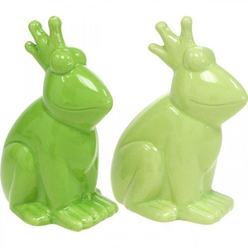 Artikel Keramisk frødekorationsfigur, frøprins sommerdekoration 10,5×5,5×7cm 4 stk.