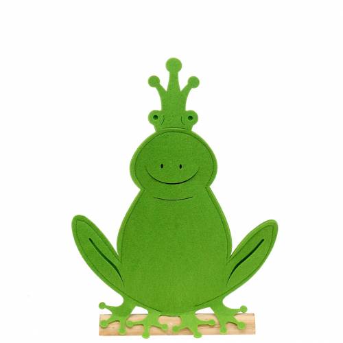 Floristik24 Frog King Filt Trægrøn 20cm x 27,5cm sommerdekoration