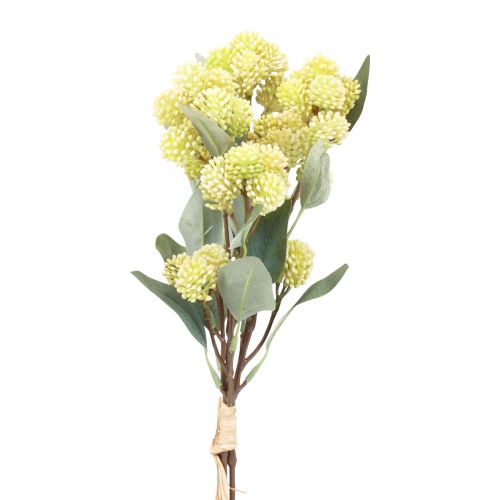 Floristik24 Fed Høne Grøn Sedum Stengrøde Kunstige Blomster 41cm 3stk