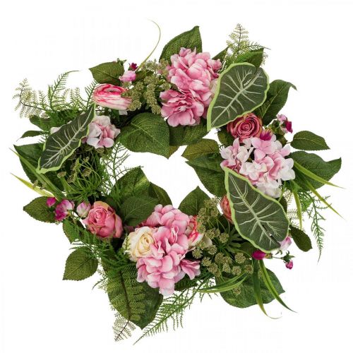 Floristik24 Spring Krans Pæon Ranunkel Krans Kunstig Ø50cm