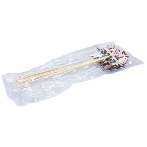 Artikel Forårsdekoration Blomsterstik Træ Fugledekoration 7×10cm 12 stk