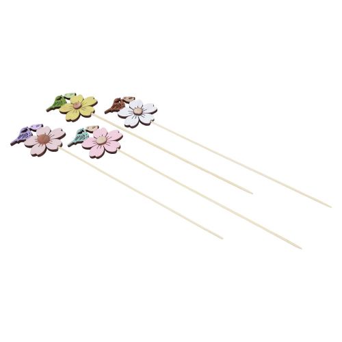 Artikel Forårsdekoration blomsterpropper træ fugledekoration 8×6cm 12 stk