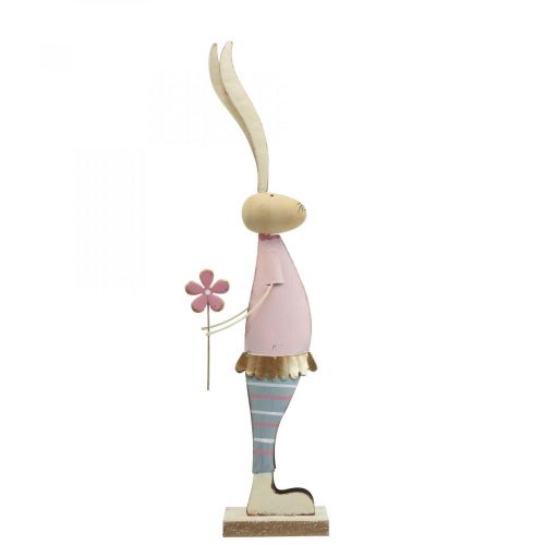 Floristik24 Forårsdekoration kaniner lavet af metal par kaniner H39cm