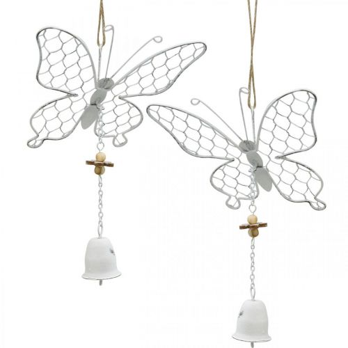 Forår dekoration, metal sommerfugle, påske, dekoration vedhæng sommerfugl 2stk