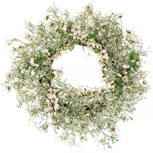 Floristik24 Forårskrans kirsebærblomster gypsophila krans kunstig Ø50cm