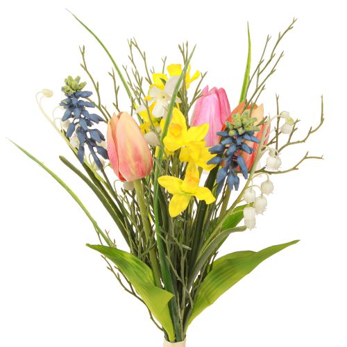 Artikel Forårsbuket Kunstig Blomsterbuket Ægte Touch 36cm
