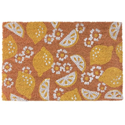 Floristik24 Dørmåtte citroner og blomster dørmåtte kokosmåtte 40×60cm