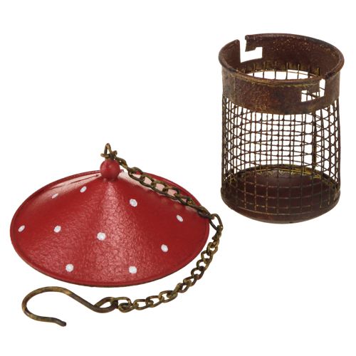 Artikel Foderstation fugle flyvesvamp metal til ophæng 14cm 2stk