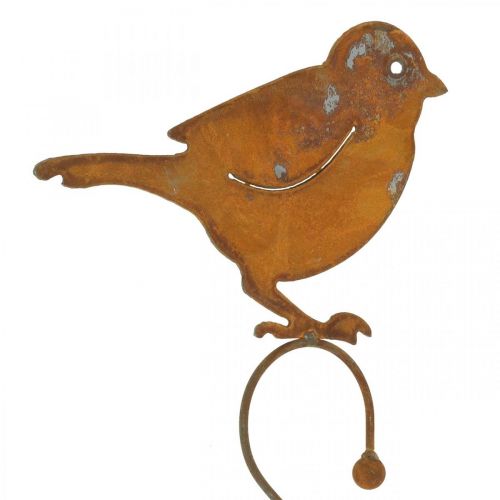 Floristik24 Dekorativ fugl af metal, madophæng, havedekoration rustfrit stål L38cm