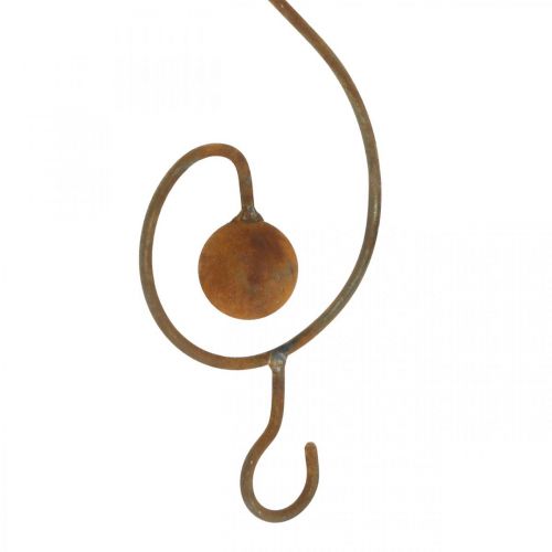Floristik24 Dekorativ fugl af metal, madophæng, havedekoration rustfrit stål L38cm