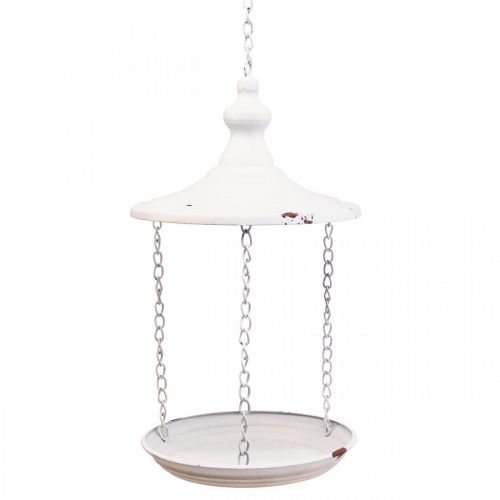 Artikel Hængende dekoration shabby chic dekorativ fuglefoder hvid Ø20cm