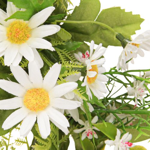 Artikel Daisy Krans Hvid Grøn Kunstig Ø28cm H9cm