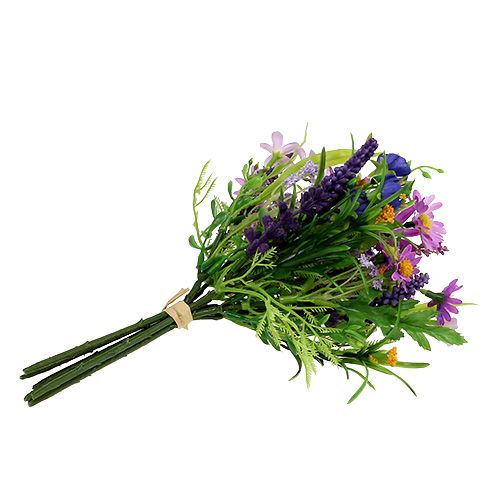 Floristik24 Buket af tusindfryd lyserød med lavendel 24cm