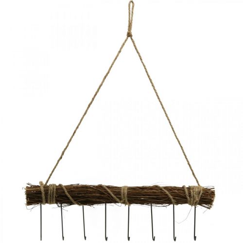 Garderobe vægdekoration knagerækker træbundt 52cm
