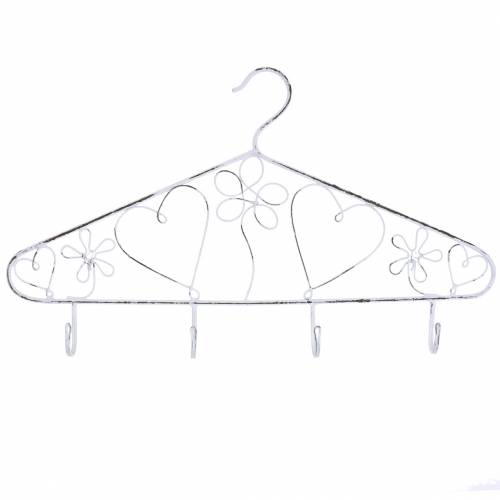 Floristik24 Dekorativ knageholder tøjbøjle med vintage kroge 40x23cm