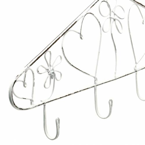 Floristik24 Dekorativ knageholder tøjbøjle med vintage kroge 40x23cm
