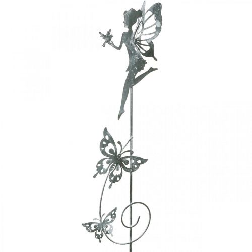Artikel Blomsterdekoration, metalpropp blomsterfe, forår, alv med sommerfugle, plantestik 2stk