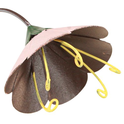Artikel Havestake Blomst Metal Blomster Gul Pink Hvid 49cm 3 stk
