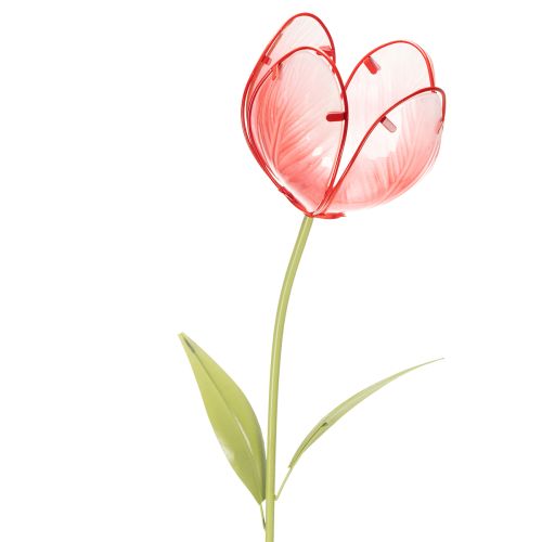 Glas Tulipan Havepæl - Smuk Dekoration til Have og Altan, 94cm