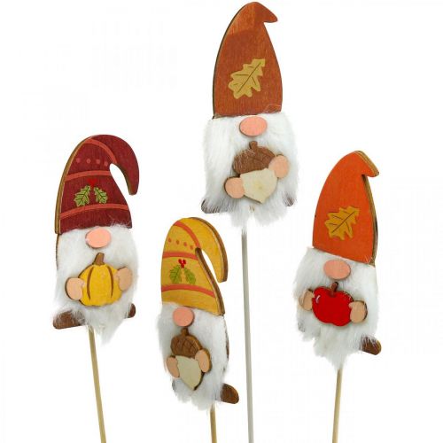 Artikel Havepæle Nisse Efterårsdekoration Træ Assorteret 39cm 8 stk