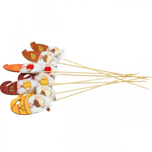 Artikel Havepæle Nisse Efterårsdekoration Træ Assorteret 39cm 8 stk