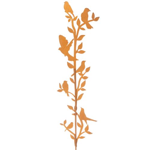 Havepælgren med fugle, metaldekoration, 100 cm | Floristik24.dk