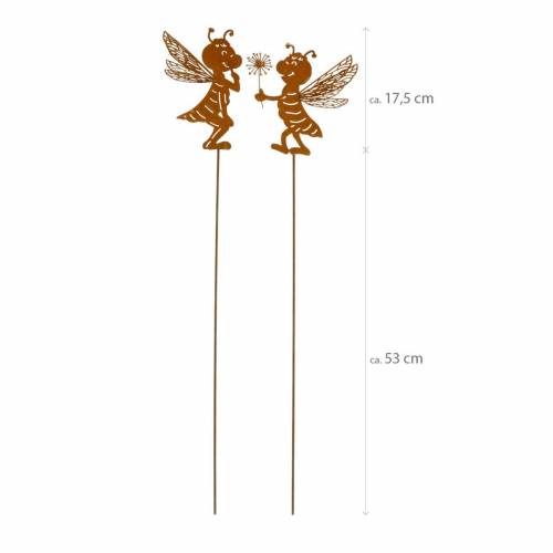 Floristik24 Haveprofil bi rustfrit stål haven dekoration forår dekoration 2stk