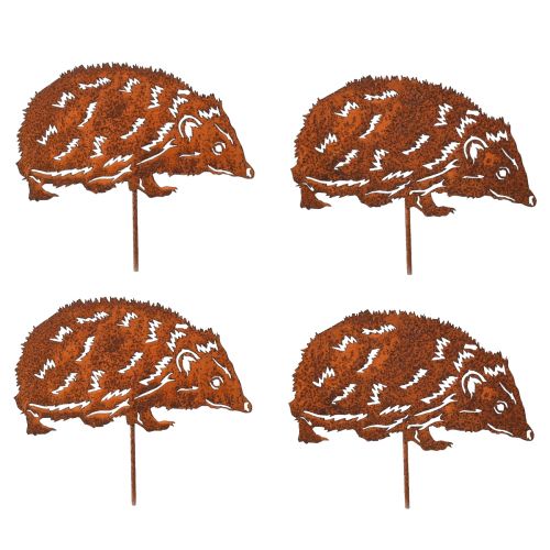Artikel Havespil Pindsvin Metal Rust Efterår 15x8cm 4 Stk