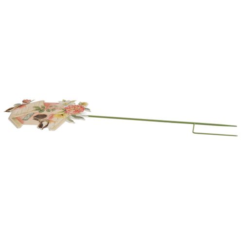Floristik24 Havepæle metalfugle, plantepæle fuglehus dekoration 76,5cm