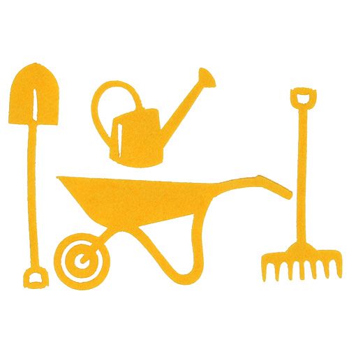 Floristik24 Haveværktøj filt gul 12stk