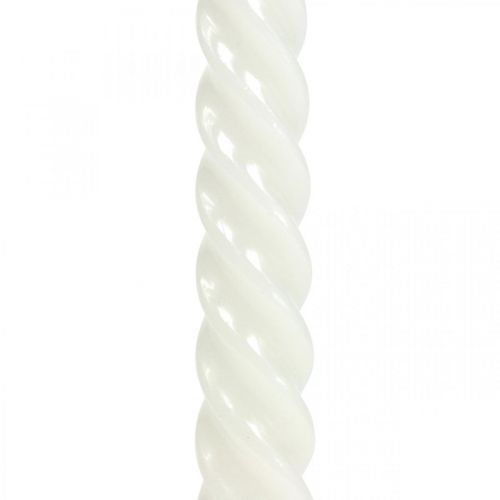 Floristik24 Snoede lys spirallys creme Ø2,2cm H30cm 2stk